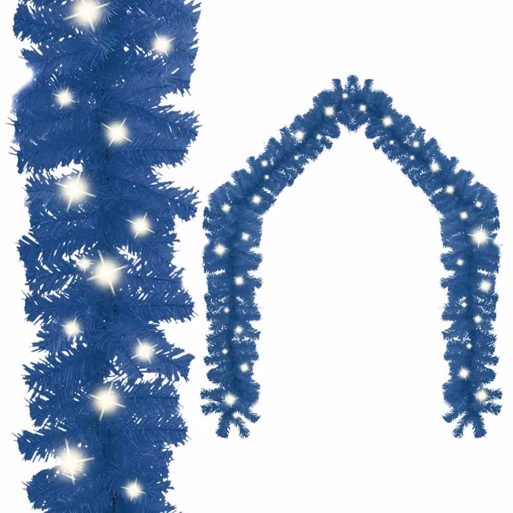 Berkfield Home Blue Christmas Garland with LED Lights, 20 m – 2