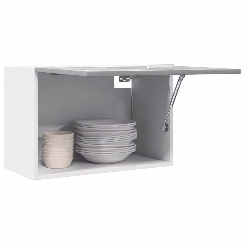 Berkfield Home Lyon Hanging Wall Cabinet, Grey, W: 60 cm, D: 31 cm, H: 40 cm – 2