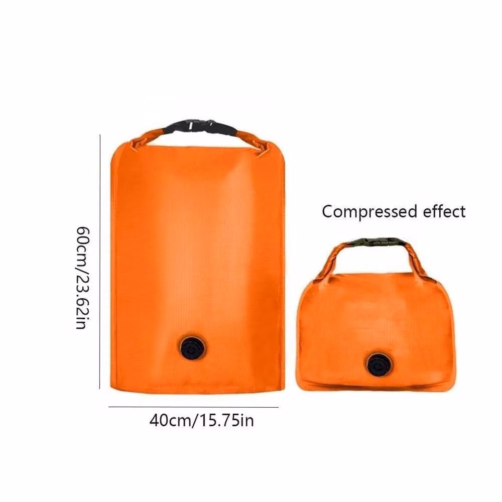 NESTLUNE Orange Reusable Hand Roll Vacuum Bags for Dustproof Luggage Storage – 2
