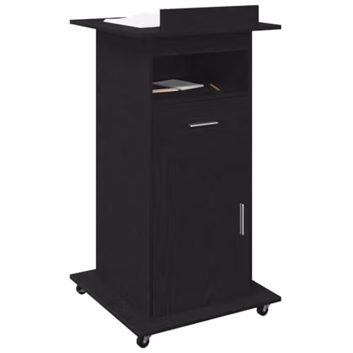vidaXL Podium in Black Oak Engineered Wood, W/D/H: 55 x 55 x 107 cm – 1