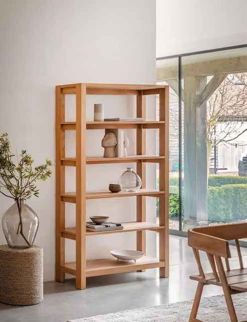 Gallery Direct Sonoma Oak Wood Shelving Unit in Brown