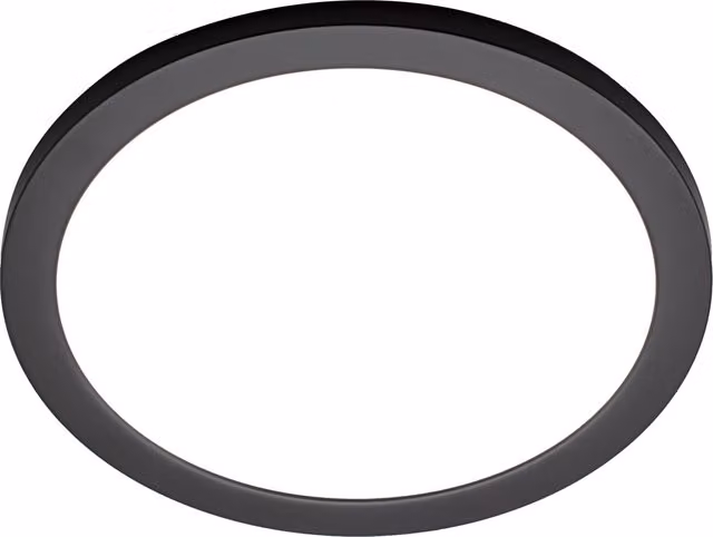 Litecraft Darly 24W LED Round Flush Ceiling or Wall Light in Black
