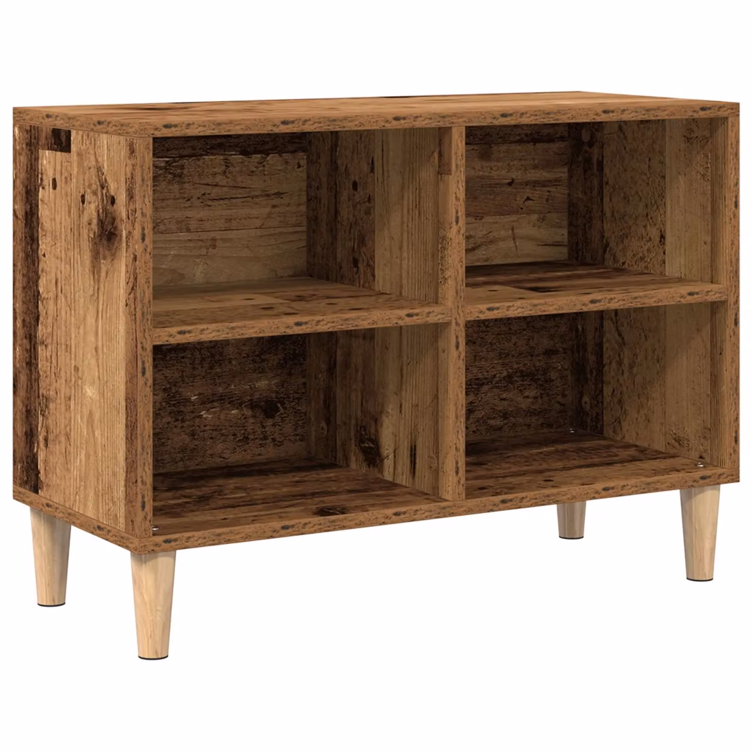 Berkfield Home Rustic TV Cabinet with Wooden Legs in Brown, W: 69.5 cm, D: 30 cm, H: 50 cm – 2