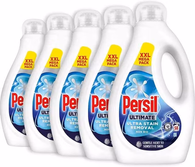 Persil Ultimate Non Bio Liquid Detergent 1.56L, 5 Pack – 1
