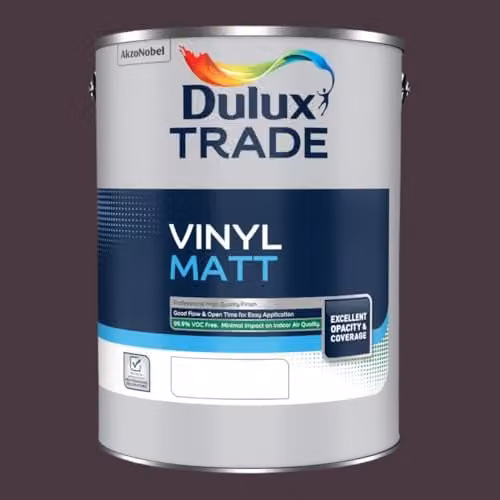 Dulux Trade Vinyl Matt Decadent Damson Purple Paint 5l