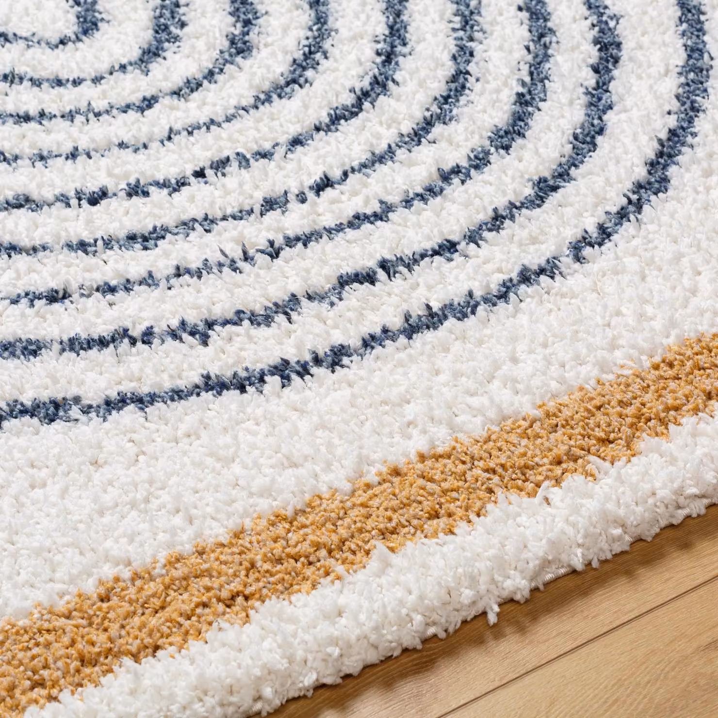 Livabliss Birmingham Shaggy Plush Pile Living Room Rug in Black, Blue and Grey, W: 160 cm, D: 215 cm – 2