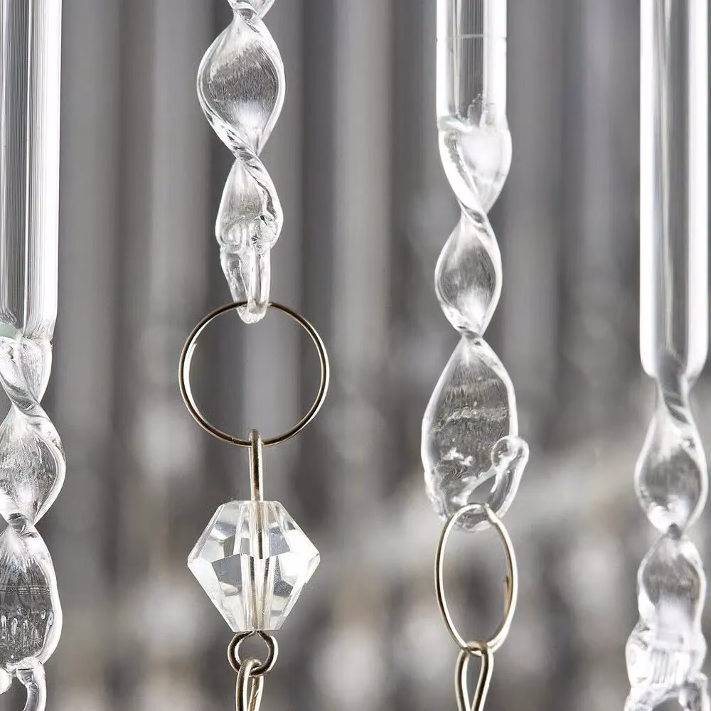 Loops Glass and Chrome Pendant Light with 24 Clear Bulbs – 3