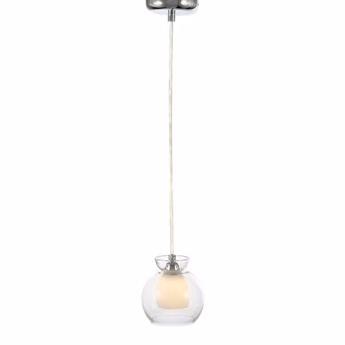 Netlighting Malvina G9 Suspended Pendant Light in Polished Chrome and Grey Glass