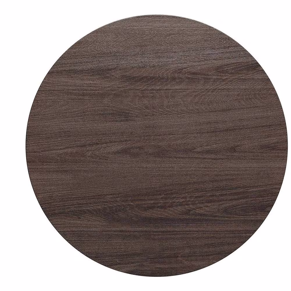 Kelvenix Round Sofa Side Table in Brown with X-Frame Design, W/D/H: 40 x 40 x 47 cm – 4