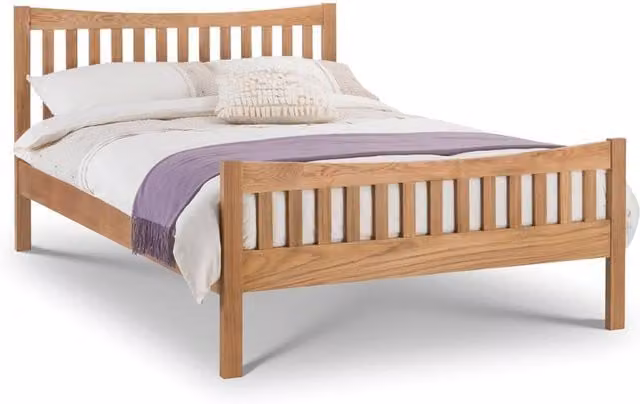 Cheshire Sycamore Oak Double Bed in Brown (Width: 135 cm)