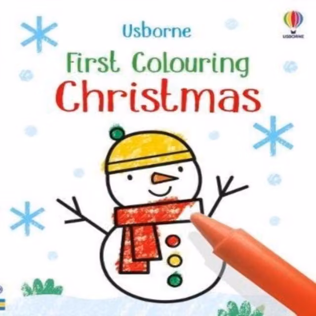First Colouring Christmas Paperback Book by Kate Nolan, Usborne Publishing Ltd, Multicolour