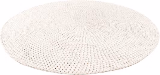 Zuri House Moon Crochet Rug in White, Diameter: 110 cm – 1