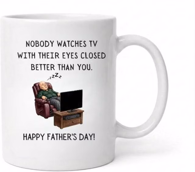 Dyzi Funny Dad Ceramic Mug in White – 1