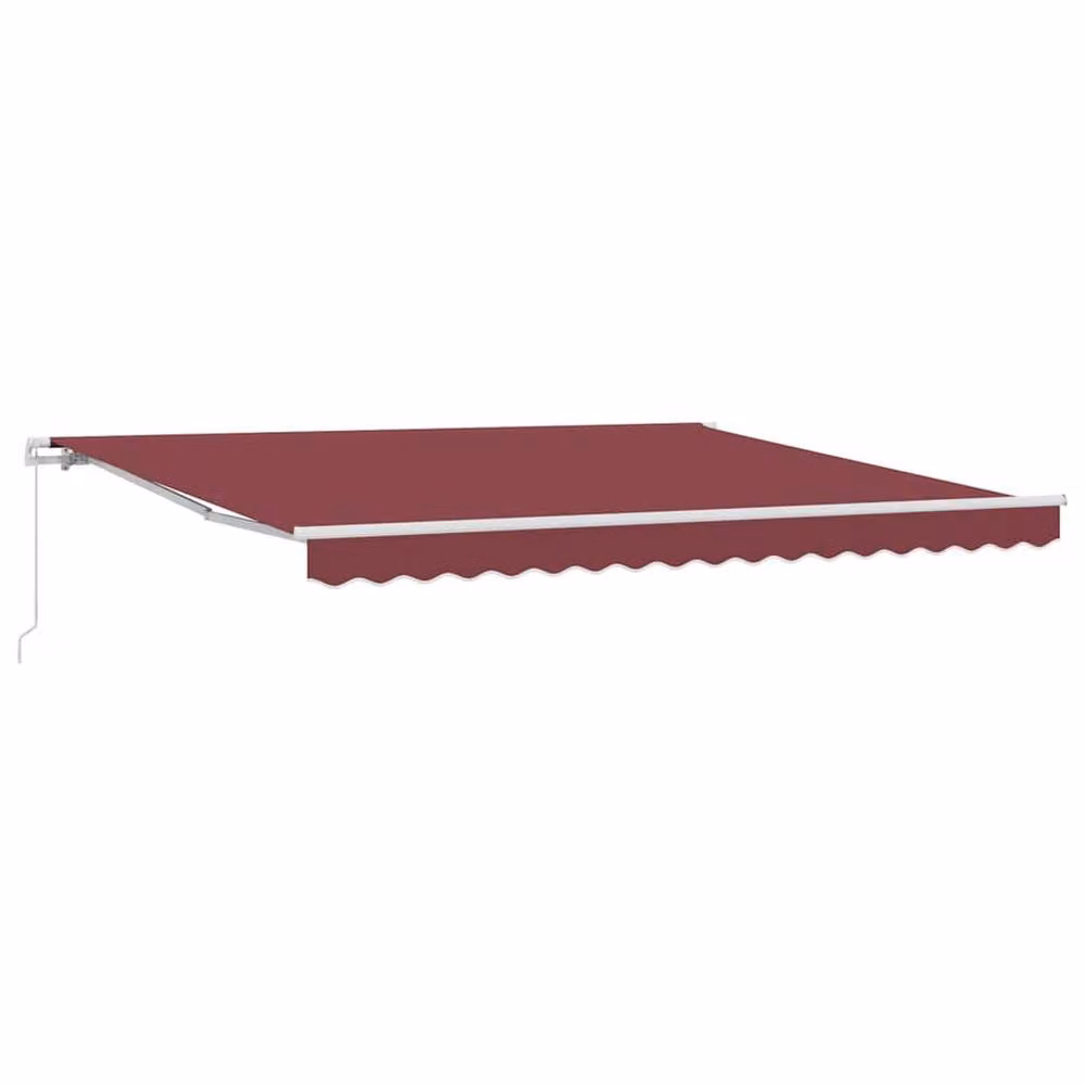 Berkfield Home Manual Retractable Awning in Burgundy, W: 400 cm, D: 300 cm – 3