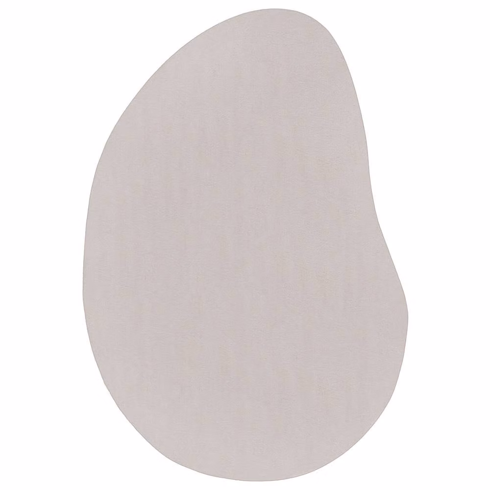 Berkfield Home Oval Sand and Beige Polyester Non-Slip Area Rug, W: 80 cm x L: 150 cm – 2