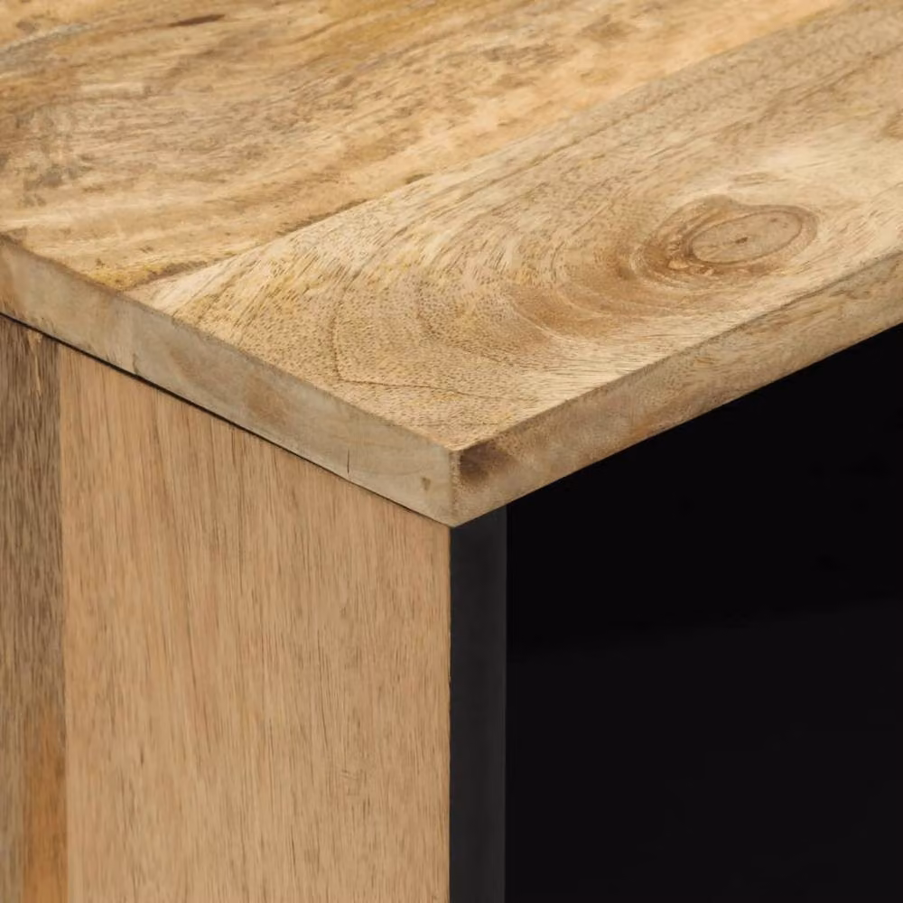 Berkfield Home Bedside Cabinet in Brown Solid Mango Wood, W/D/H: 50 x 33 x 60 cm – 6