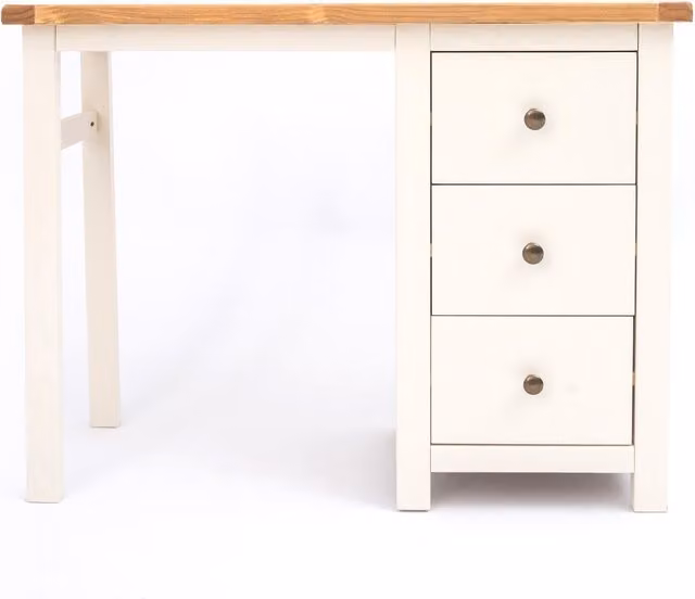 Cabinet Bits Maggiori 3 Drawer Dressing Table in Off-White Wood