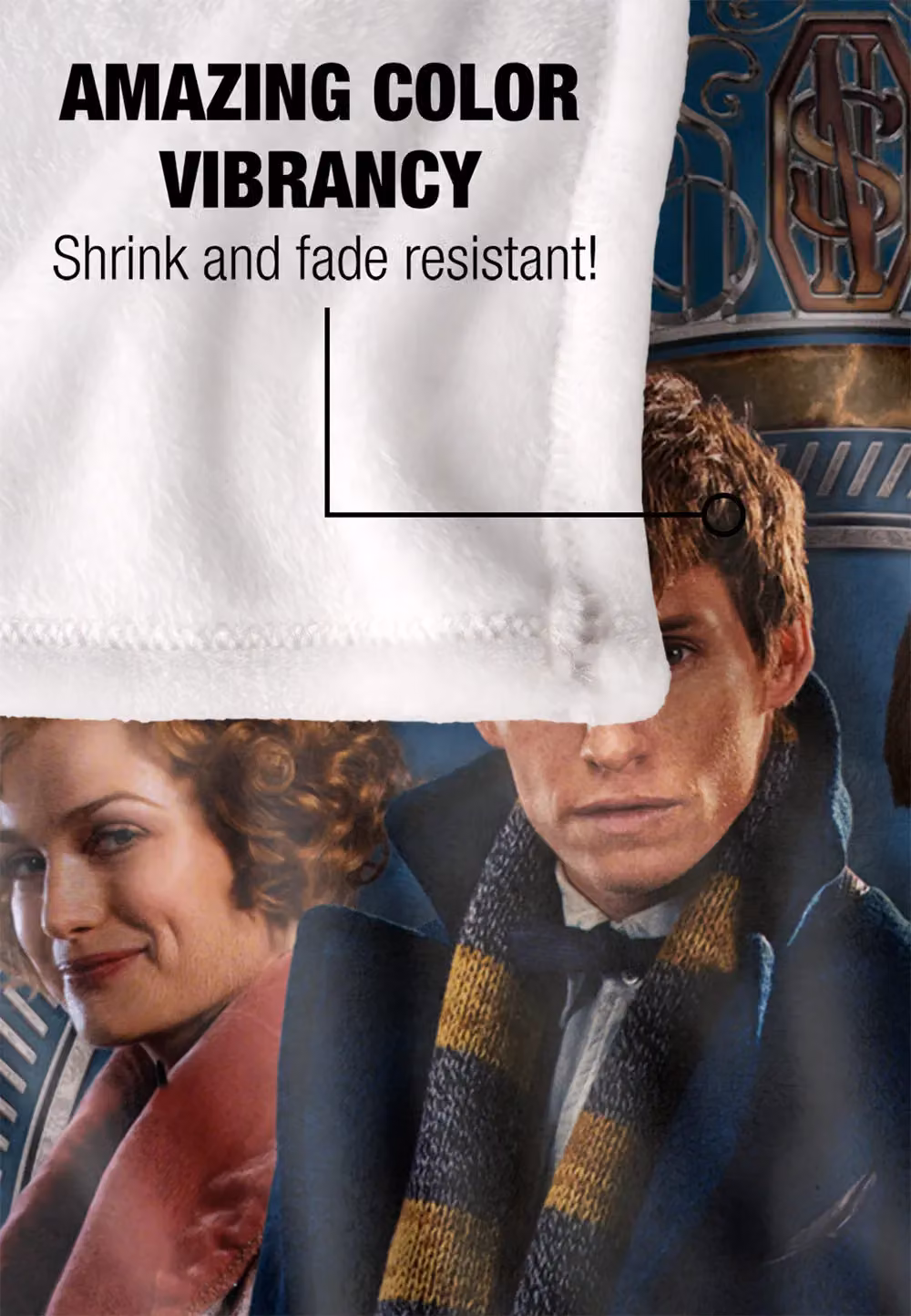 Warner Brothers Fantastic Beasts Silky Touch Super Soft Fluffy Throw Blanket, White, W/D: 152 x 127 cm – 4
