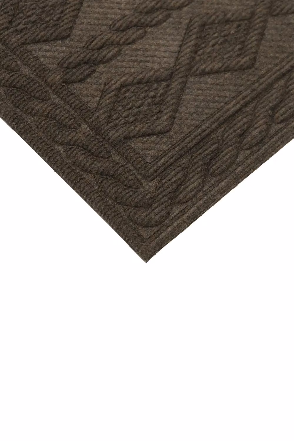 JVL Knit Rubber Backed Indoor Doormat, Brown, W: 40 cm, D: 60 cm – 3