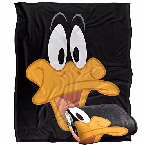 Warner Brothers Looney Tunes Silky Touch Super Soft Fleece Throw Blanket, White and Multicolour, W: 152 cm, D: 127 cm – 5