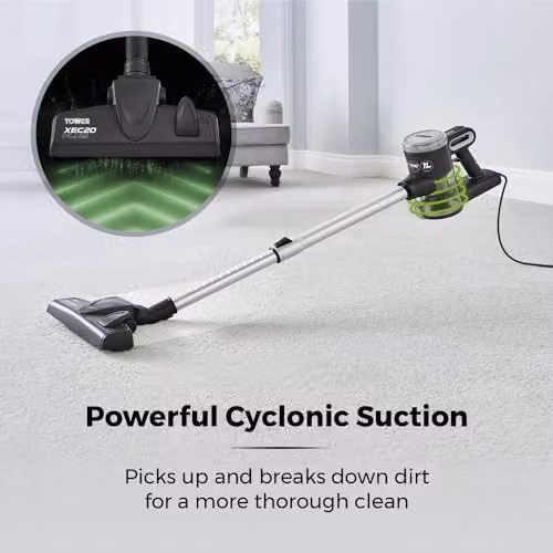 Tower T513005PL Pro Corded 3-in-1 Bagless Vacuum Cleaner with Cyclonic Suction, HEPA 13 Filter and Detachable Handheld Mode, Silver and Black – 4