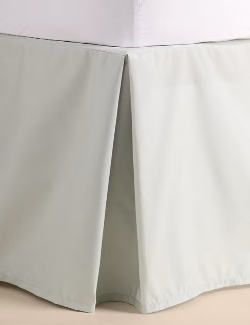M&S Egyptian Cotton 230 Thread Count Percale Valance in Light Duck Egg Blue