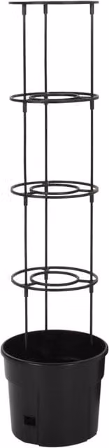 Berkfield Home Tomato Grower Planter Tub in Anthracite and Black, W/D/H: 29.5 x 29.5 x 115 cm