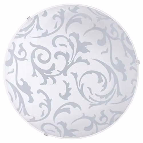 Loops Modern White Wall and Ceiling Mounted Sconce with Satin Glass Shade and E27 Bulb