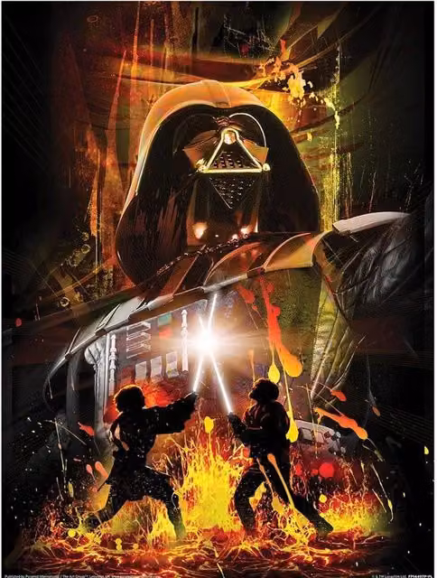 Star Wars Episode III Epic Battle Multicolour Graphic Paper Poster