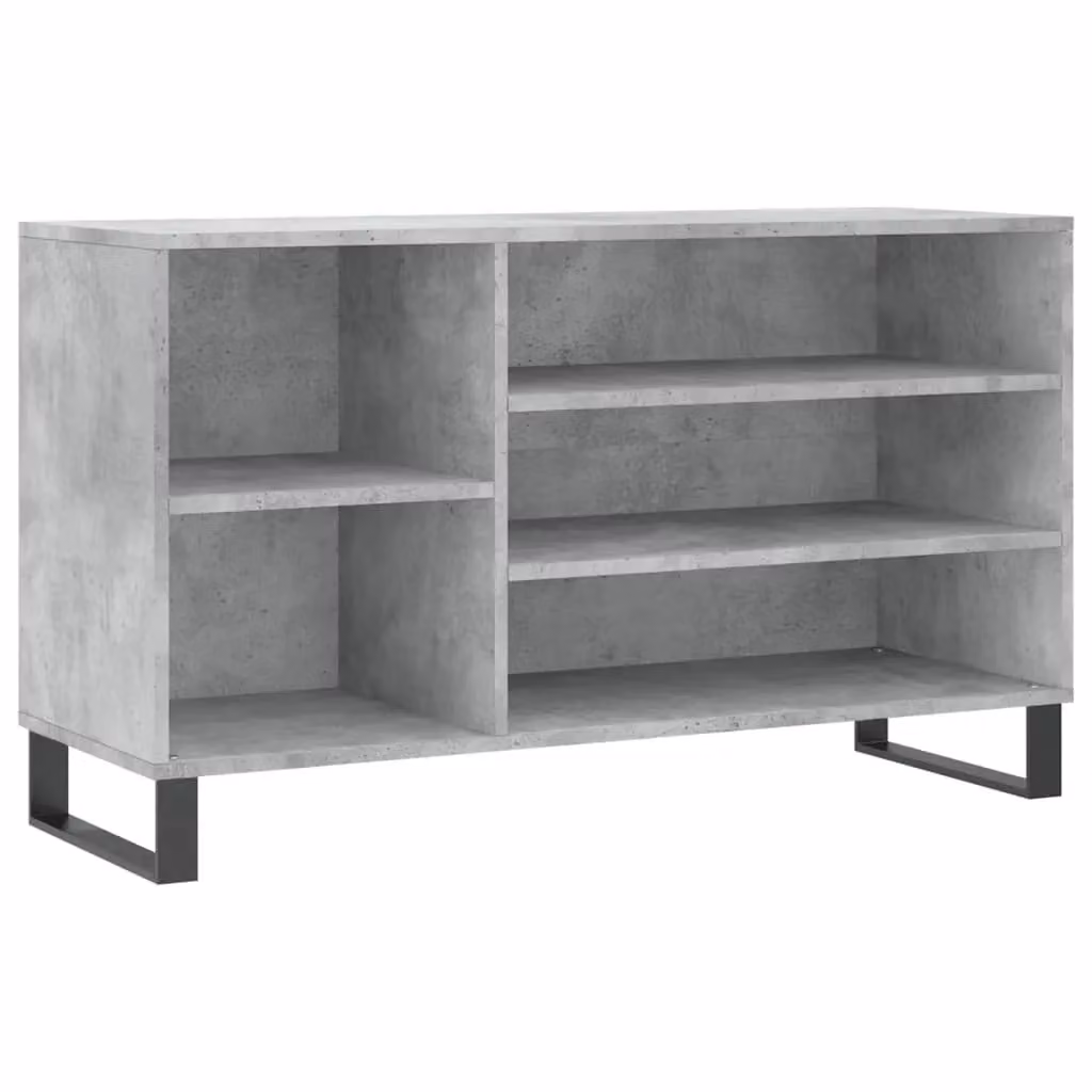 Berkfield Home Modern Shoe Cabinet in Concrete Grey, W/D/H: 102 x 36 x 60 cm – 2
