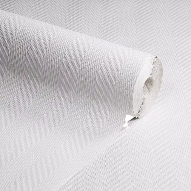 Anaglypta White Herringbone Geometric Paintable Textured Wallpaper