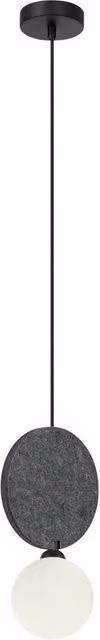 Netlighting Andrea Slim Suspended Pendant Ceiling Light in Black and Dark Grey