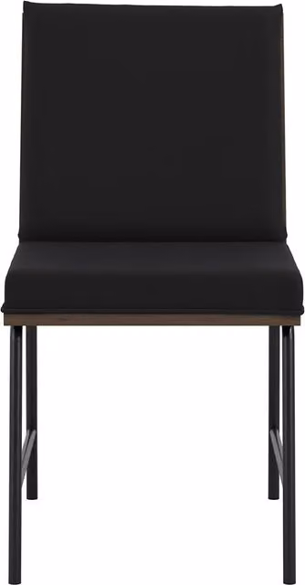 LPD Home Scout Pair of Dining Chairs in Onyx Fabric with Wood and Metal Frame