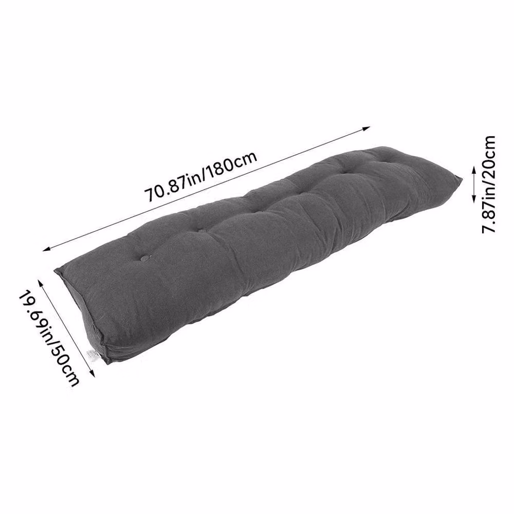 PAWNORA Large Contoured Soft Bed Backrest Cushion in Black – 2