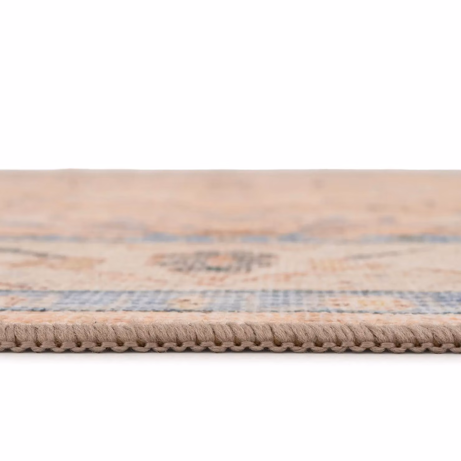 Kukoon Peach Distressed Vintage Woven Living Room Area Rug, Washable and Liquid Repellent, W: 160 cm, L: 230 cm – 2