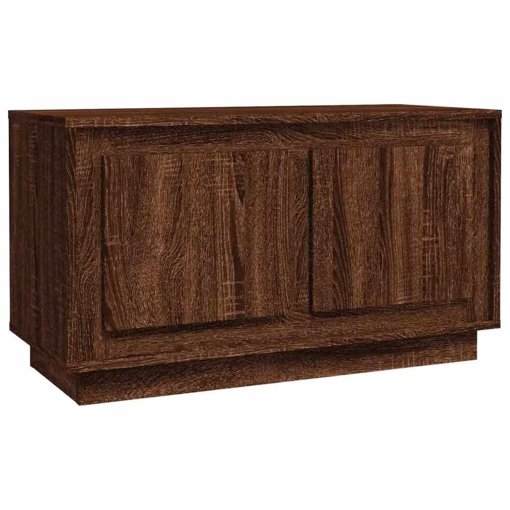Berkfield Home Modern Brown Oak TV Cabinet W/D/H: 80 x 35 x 45 cm – 2