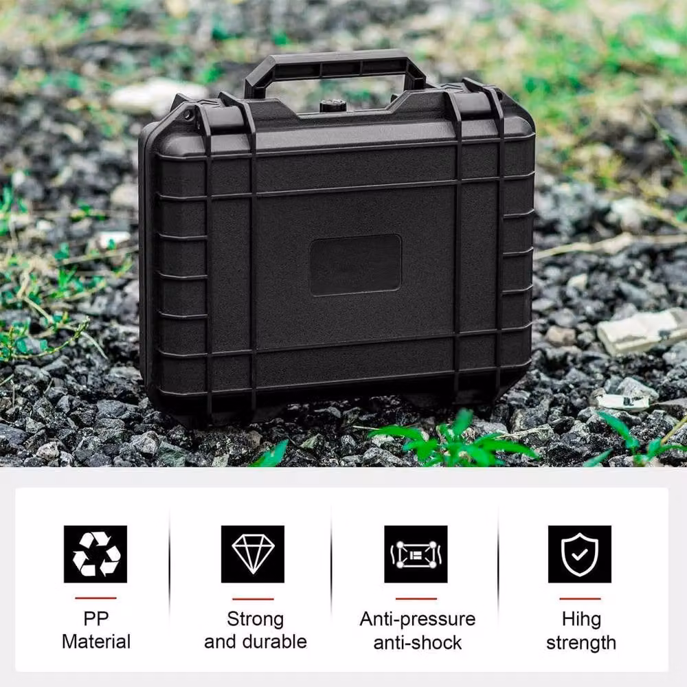 NESTLUNE Waterproof Hard Plastic Camera Flight Case in Black, W: 100 cm – 4