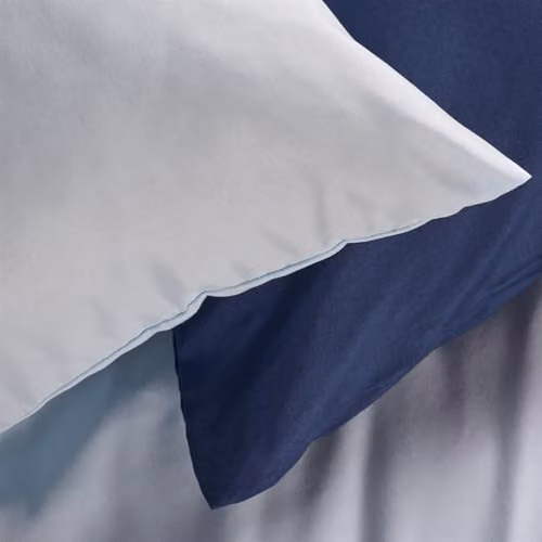 OHS 2 Pack Blue Microfibre Housewife Pillowcases with Envelope Closure – 2