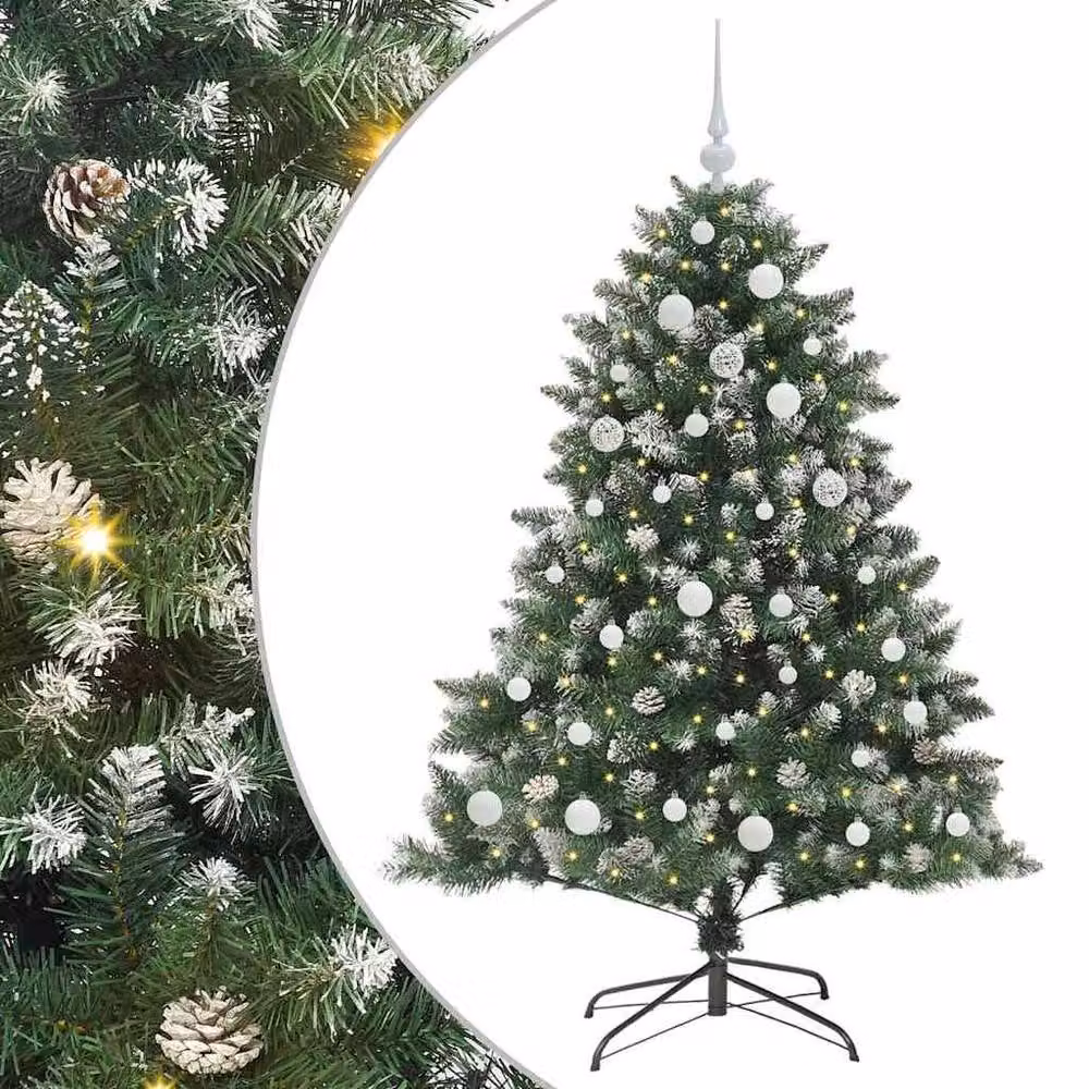Berkfield Home Modern Artificial Christmas Tree in Green, W/D/H: 105 x 105 x 150 cm – 3