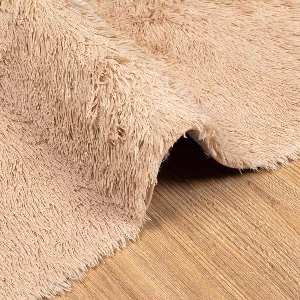 Berkfield Home Navarra Shaggy High Pile Rug in Beige, W: 340 cm, D: 240 cm – 1