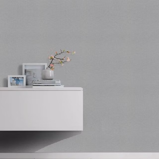 Erismann Grey Abstract Textile Style Vinyl Wallpaper