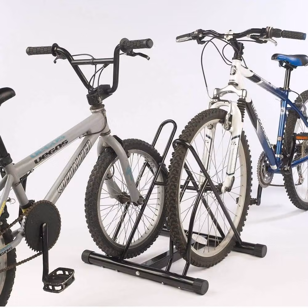 FLAVORA 2 Bike Floor Storage Rack in Black, Steel, W: 90 cm – 4