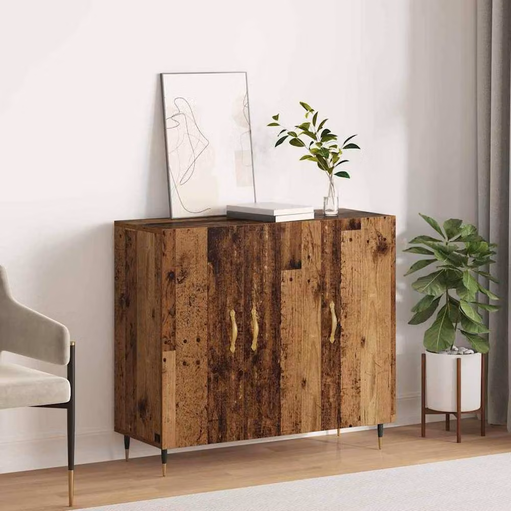 Berkfield Home Brown Sideboard with Storage Door, W/D/H: 90 x 34 x 80 cm – 2