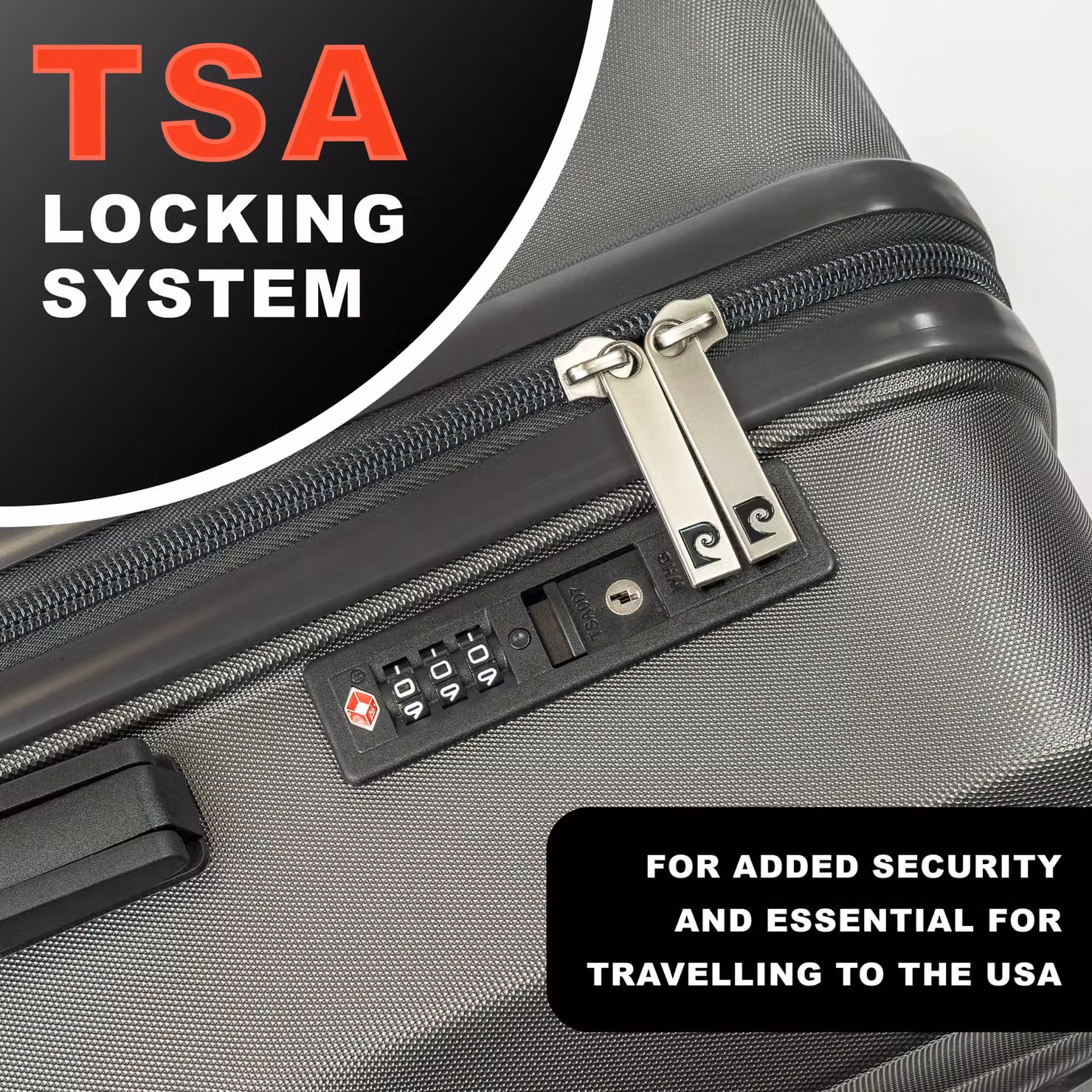 Pierre Cardin Soleil 22 inch Wheeled Hard Sided Cabin Suitcase with TSA Lock in Charcoal Grey – 4