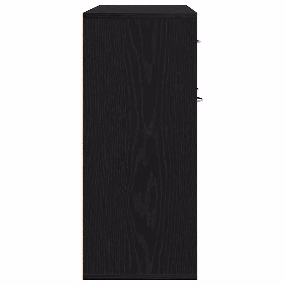 Berkfield Home Black Oak Sideboard, W/D/H: 88 x 30 x 70 cm – 3