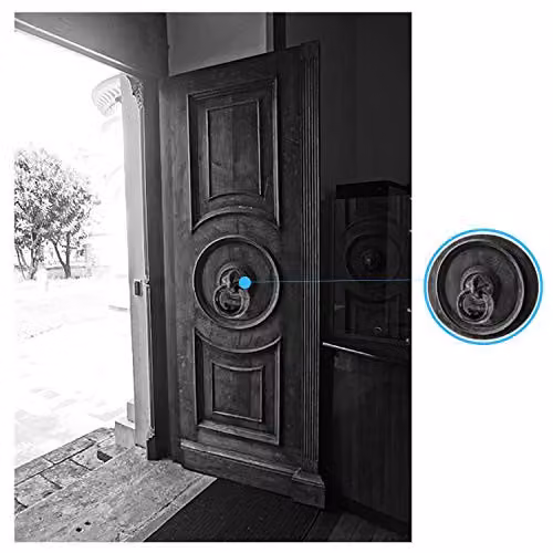 Dzina Door Ring Knocker in Matt Black, W: 12.0 cm, H: 9.0 cm – 4