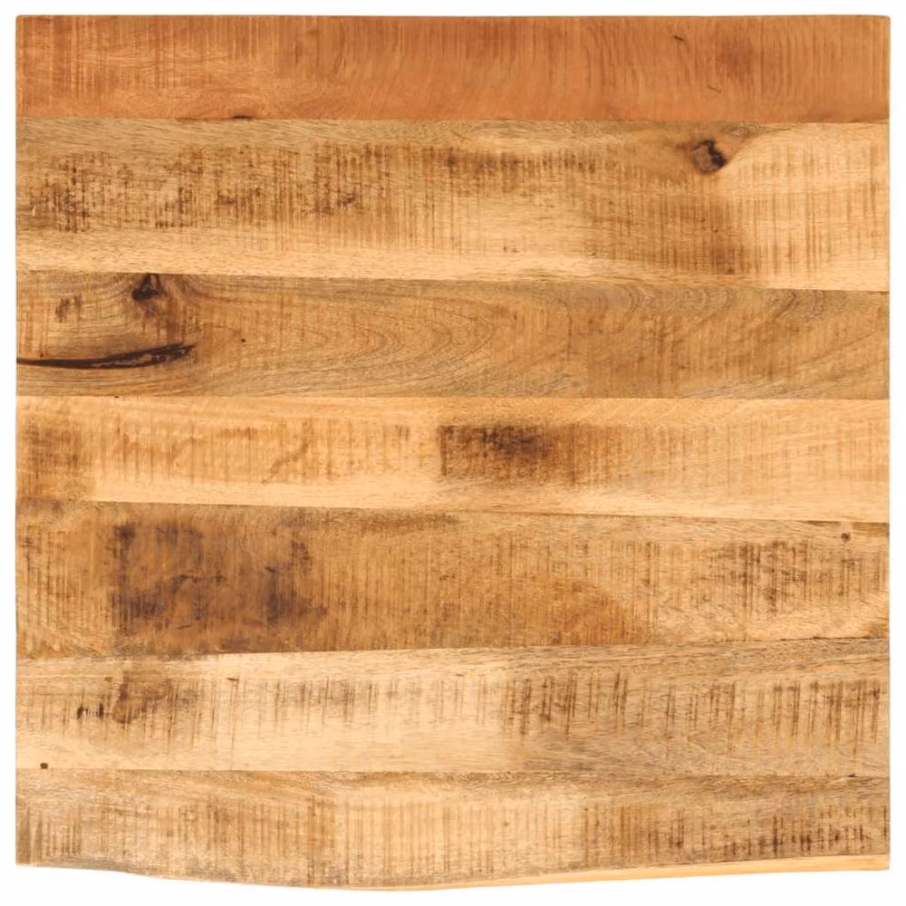 Berkfield Home Live Edge Solid Wood Table Top, Rough Mango, Brown, W: 80 cm, D: 80 cm, H: 2.5 cm – 2