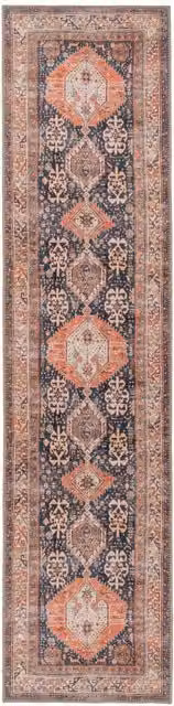 Kukoon Beige Terra Distressed Hallway Runner Rug, Non-Slip and Washable, W: 60 cm, L: 240 cm – 1