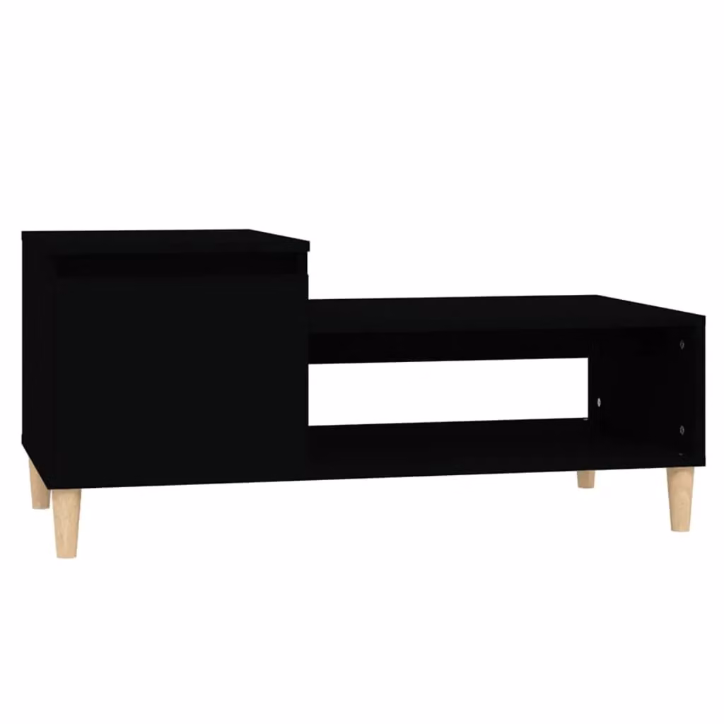 Berkfield Home Black Modern Rectangular Coffee Table, W/D/H: 100 x 50 x 45 cm – 2
