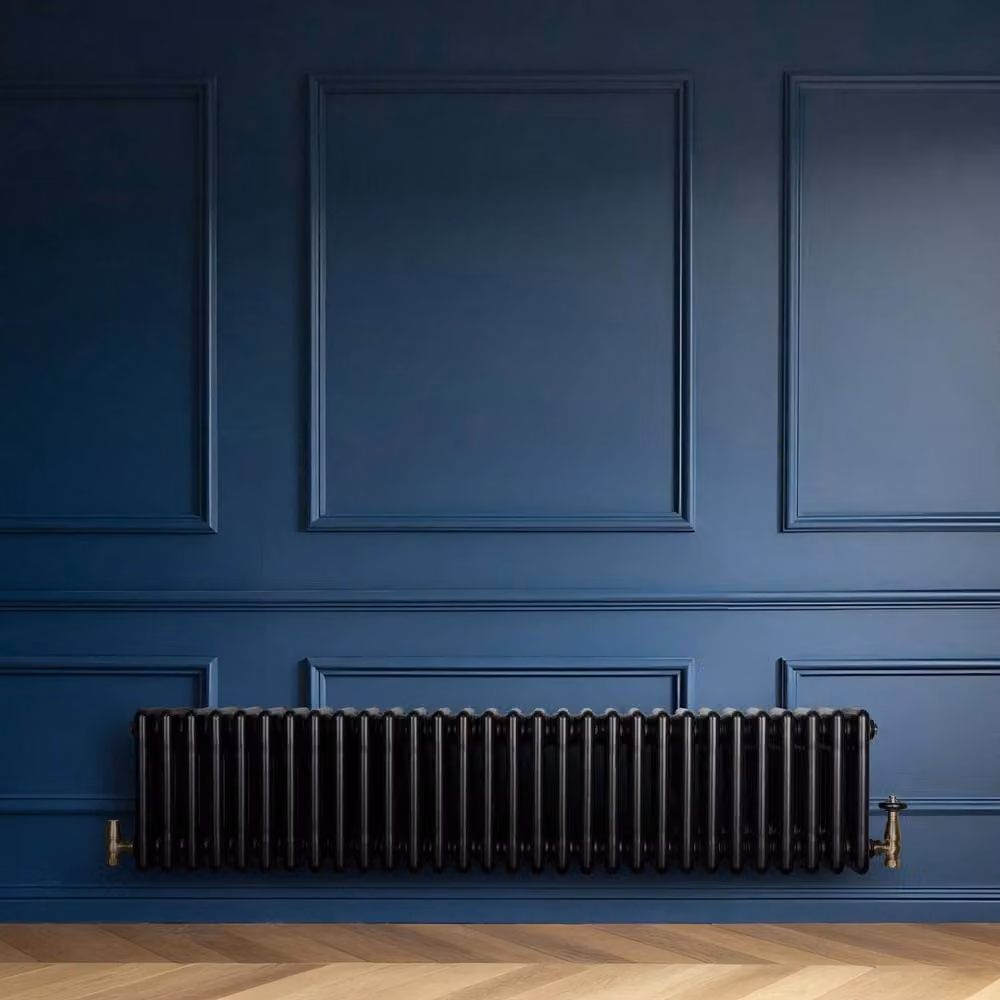 Monstershop Traditional 4 Column Steel Radiator, Black, W/H: 30.0 x 137.0 cm – 4
